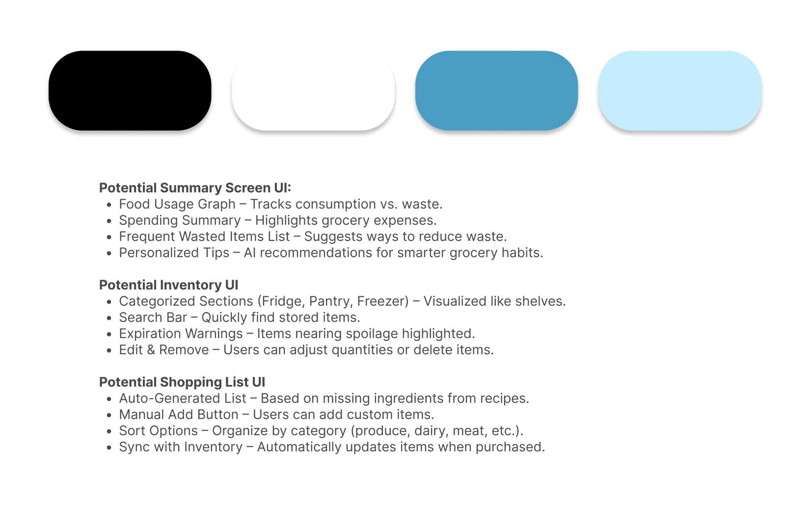 Collage of FreshTrack exploration screens